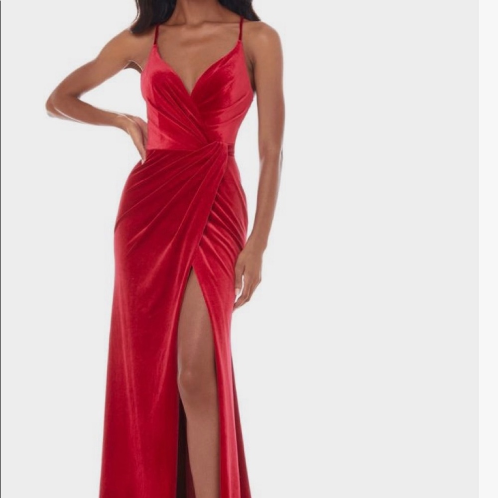 Elegant red dress fashion nova